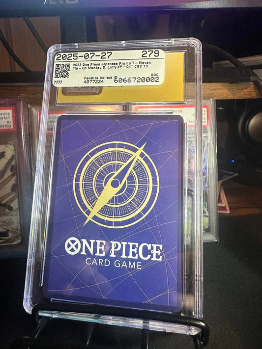 CGC Pristine 10 Monkey D. Luffy P-041 7-Eleven Promo Japanese One Piece Card