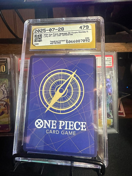 CGC Pristine 10 Monkey D. Luffy P-041 Promo Japanese One Piece Card Game