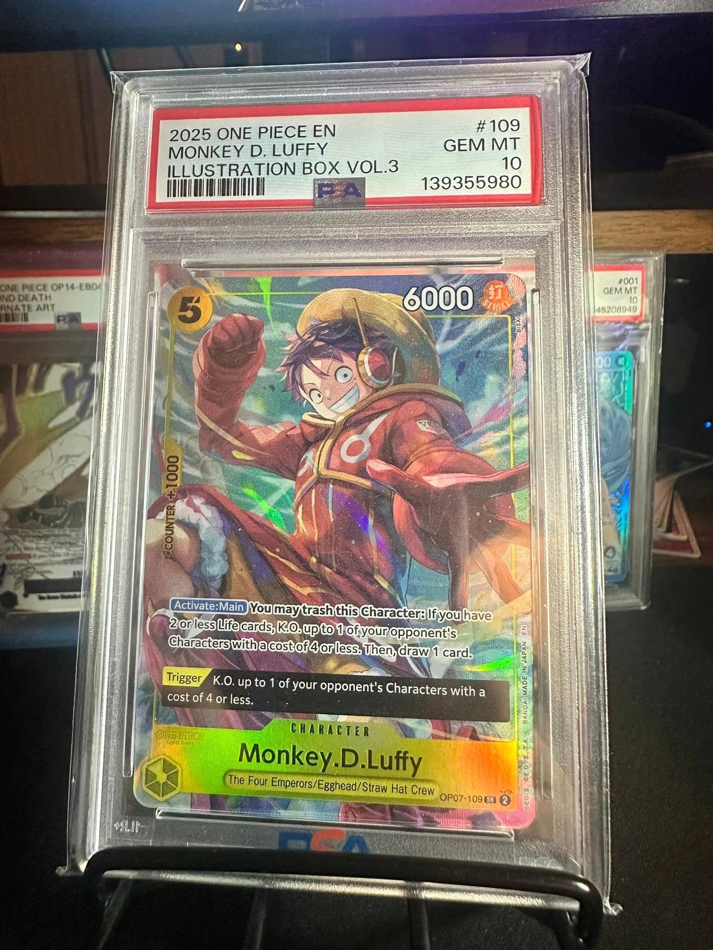 PSA 10 Monkey D. Luffy Illustration Box Vol. 3 Promo One Piece Card Game