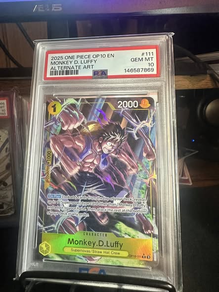 PSA 10 Gem Mint – Monkey D. Luffy Alternate Art (OP10-111) – English Version